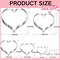 Heart Cookie Cutter Set 6 Pieces Fondant Biscui Cutters for Valentine's Day
